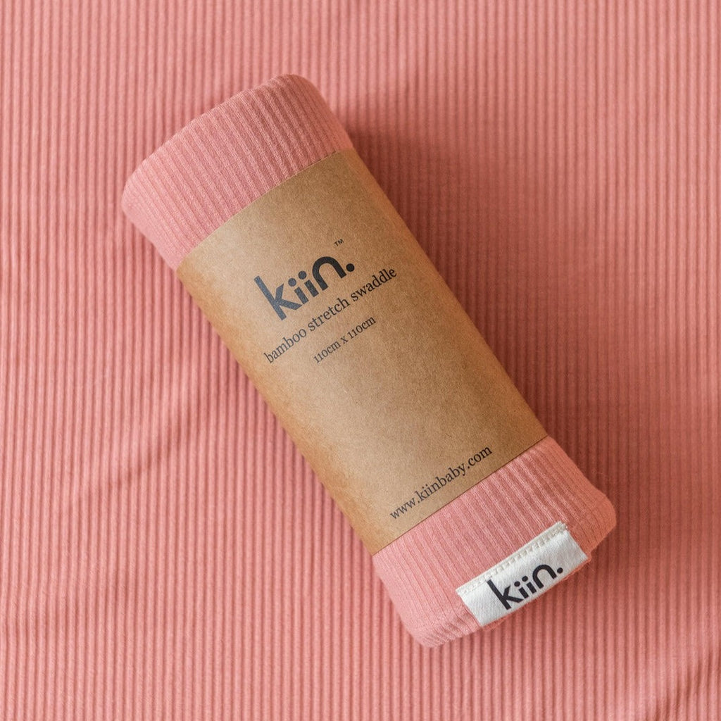 Bamboo Stretch Swaddle - Blush (plus accessories)