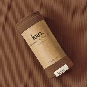 Bamboo Stretch Swaddle - Chocolate (plus accessories)