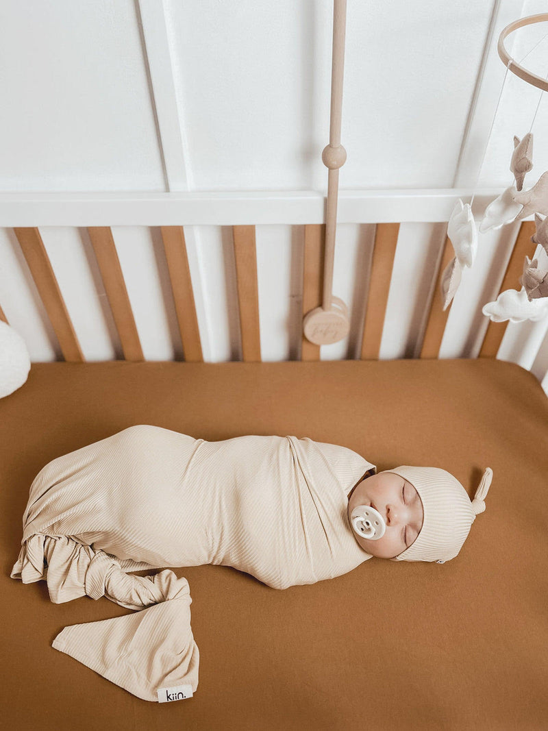 Bamboo Stretch Swaddle - Cloud (plus accessories)