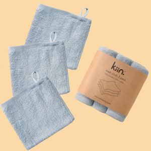 Wash Cloth 3 Pack - Dusky Blue