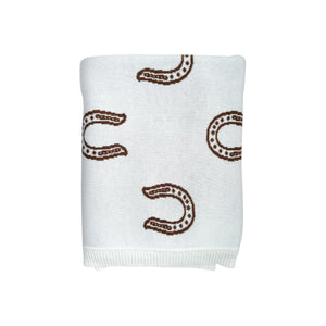 Knit Blanket - Western Horse Shoe
