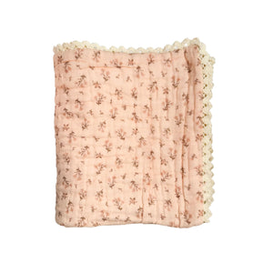 Gauze Lace Blanket - Paisley Coffee