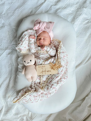 Gauze Lace Blanket - Paisley Peony