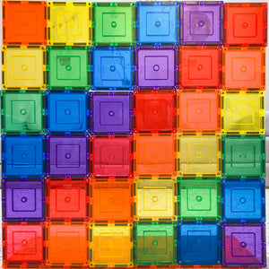 Magnetic Tiles - Small Square Pack - 36 Piece Set