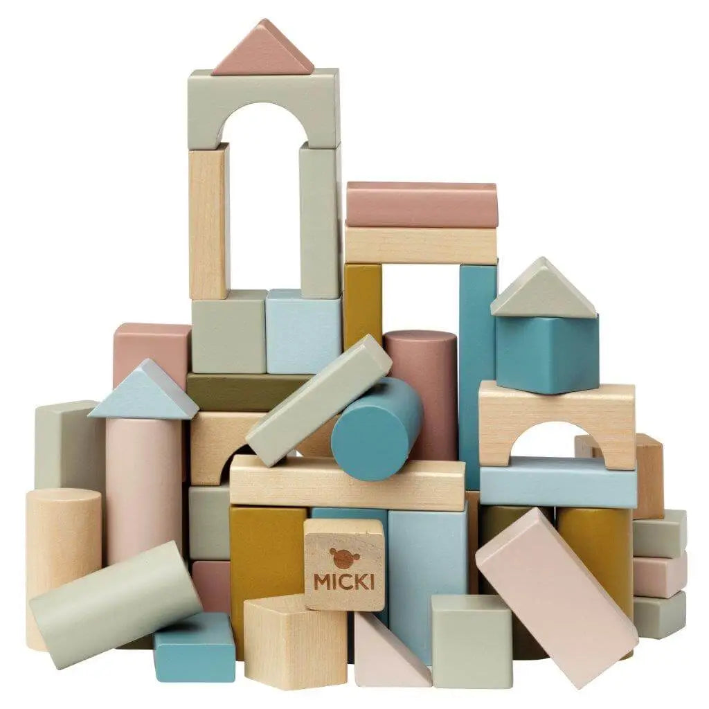 Micki Premium Wooden Building Blocks 60pcs