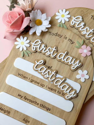 My First/Last Day Children's School Sign - Daisy