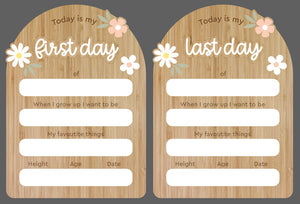 My First/Last Day Children's School Sign - Daisy
