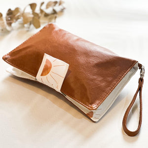 Deluxe Leather Nappy Wallet - Golden Suns