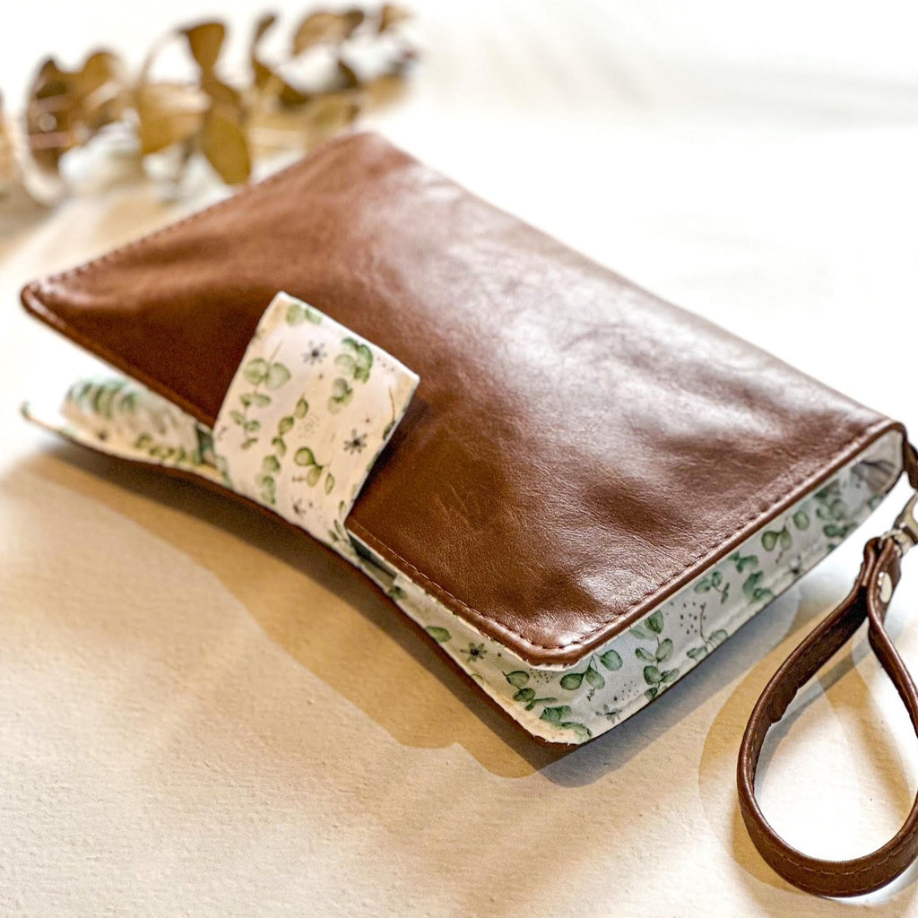 Deluxe Leather Nappy Wallet - Petite Eucalypt