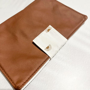 Deluxe Leather Nappy Wallet - Golden Sunset