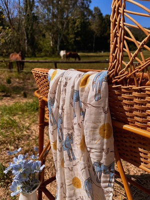 Bamboo Wrap - Blue Pony Club