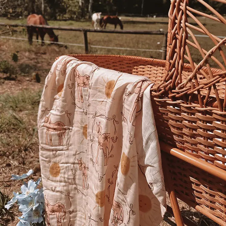 Bamboo Wrap - Pink Pony Club