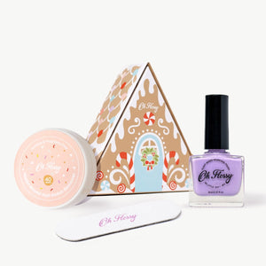 Oh Flossy - Christmas Gingerbread House - Mini Mani Set