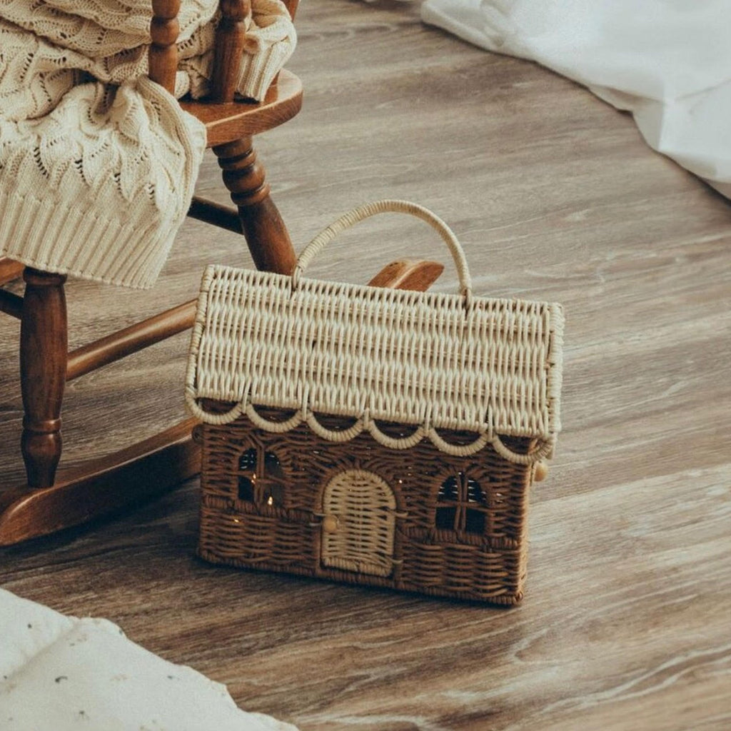 Olli Ella - Rattan Gingerbread Casa Clutch