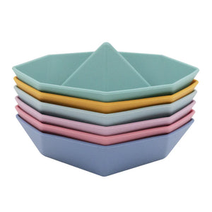 Silicone Origami Bath Boats 6pk