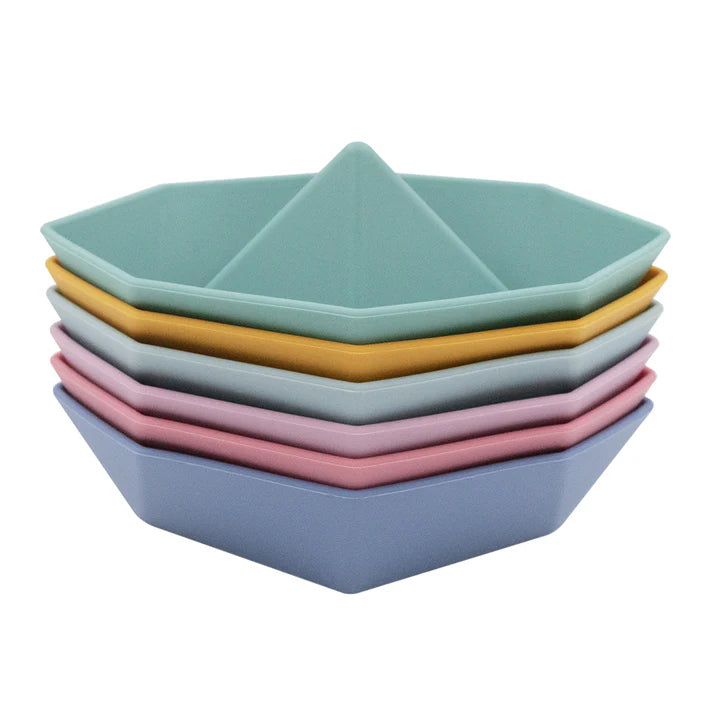 Silicone Origami Bath Boats 6pk