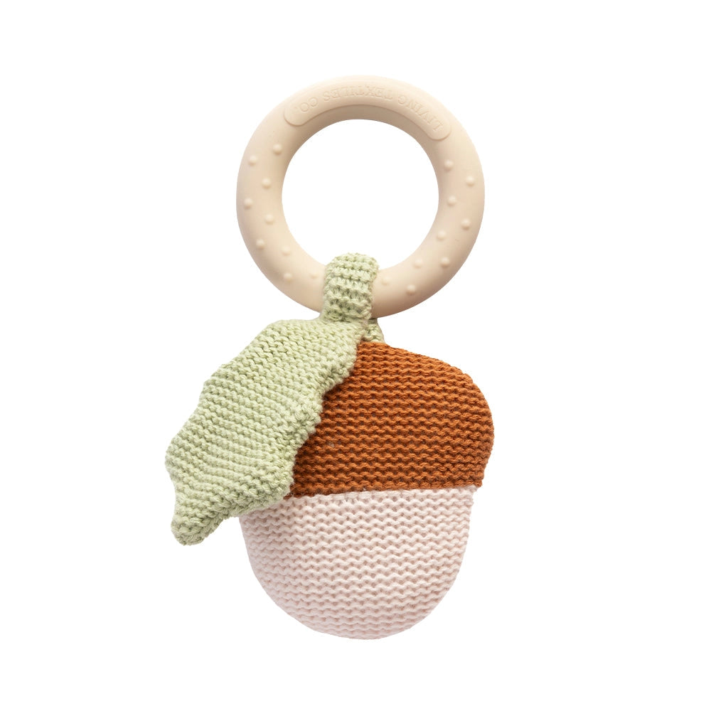 Acorn Teething Ring Rattle - Whimsical Wonderland