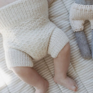 French Linen Playmat - Soft Sage & Pinstripe