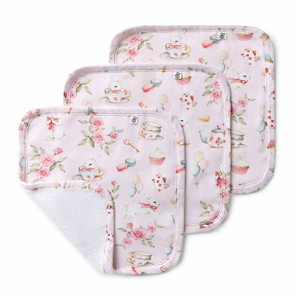 Organic Wash Cloths - 3 pack - Alice's Tea Party