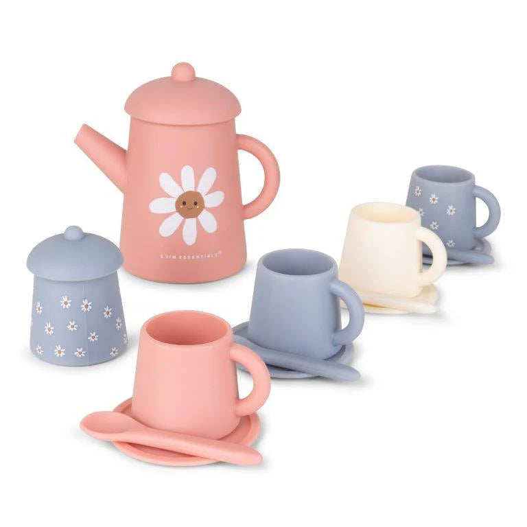 Silicone Tea Set - Daisy 9pcs