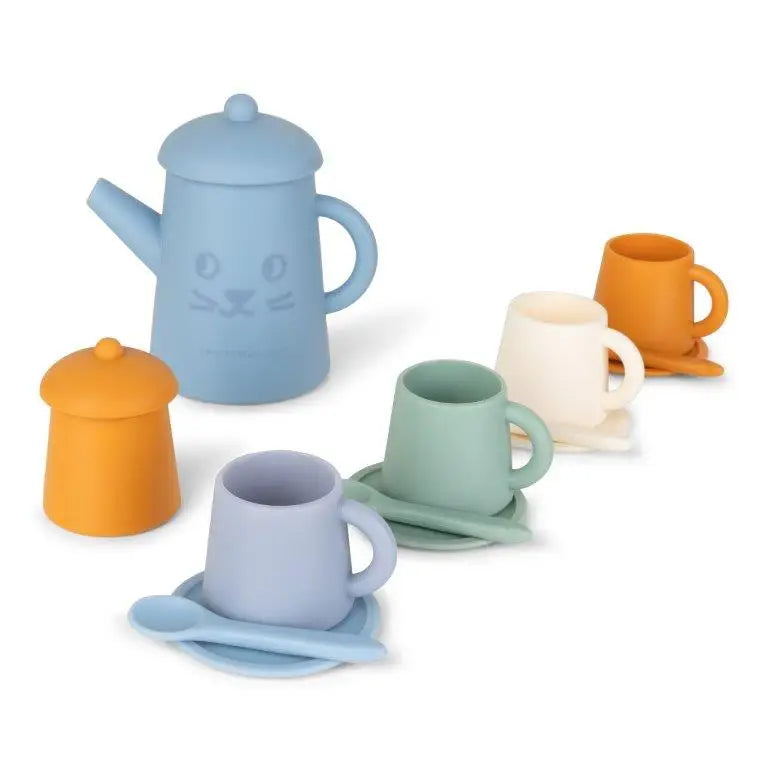 Silicone Tea Set - Pure Tones 9pcs