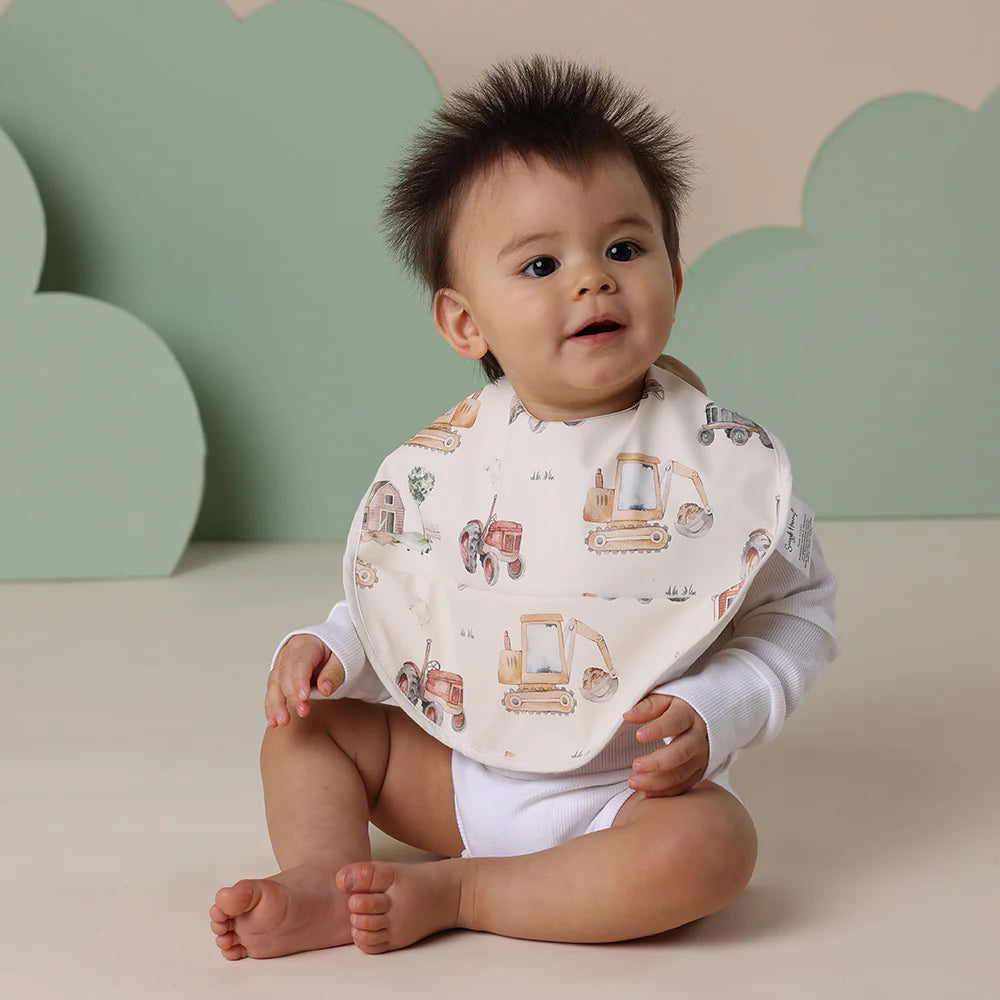 Snuggle Bib - Diggers & Tractors