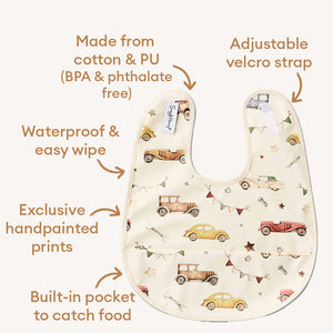Snuggle Bib - Vintage Cars