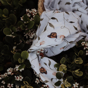 Organic Muslin Wrap - Fly Away, Butterfly