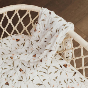 Organic Muslin Wrap - Fly Away, Butterfly