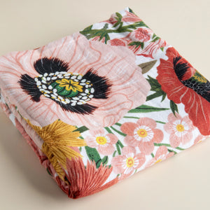 Organic Muslin Wrap - Les Fleurs