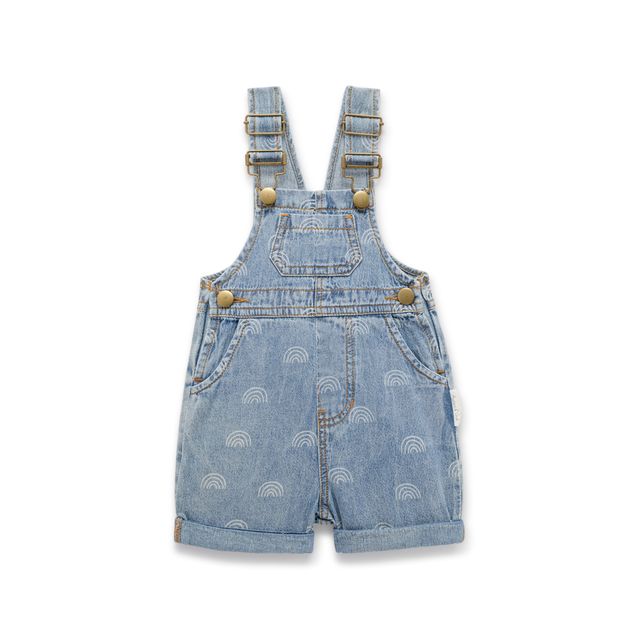 SS25 - Light Denim Overalls - Rainbow