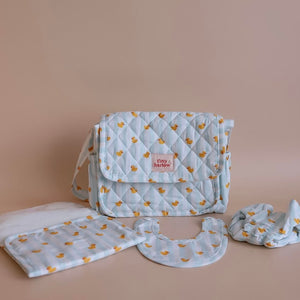 Tiny Harlow - Doll's Nappy Bag - Blue Ducky