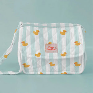 Tiny Harlow - Doll's Nappy Bag - Blue Ducky