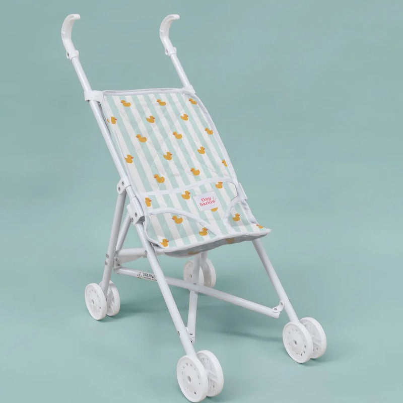 Tiny Harlow - Folding Dolls Stroller - Blue Ducky