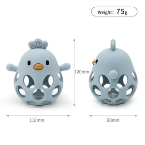 Silicone Chicken Teether - Assorted Colours