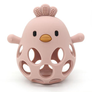 Silicone Chicken Teether - Assorted Colours
