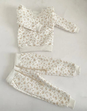 Frilly Tracksuit Set - Caramel Ditzy Floral