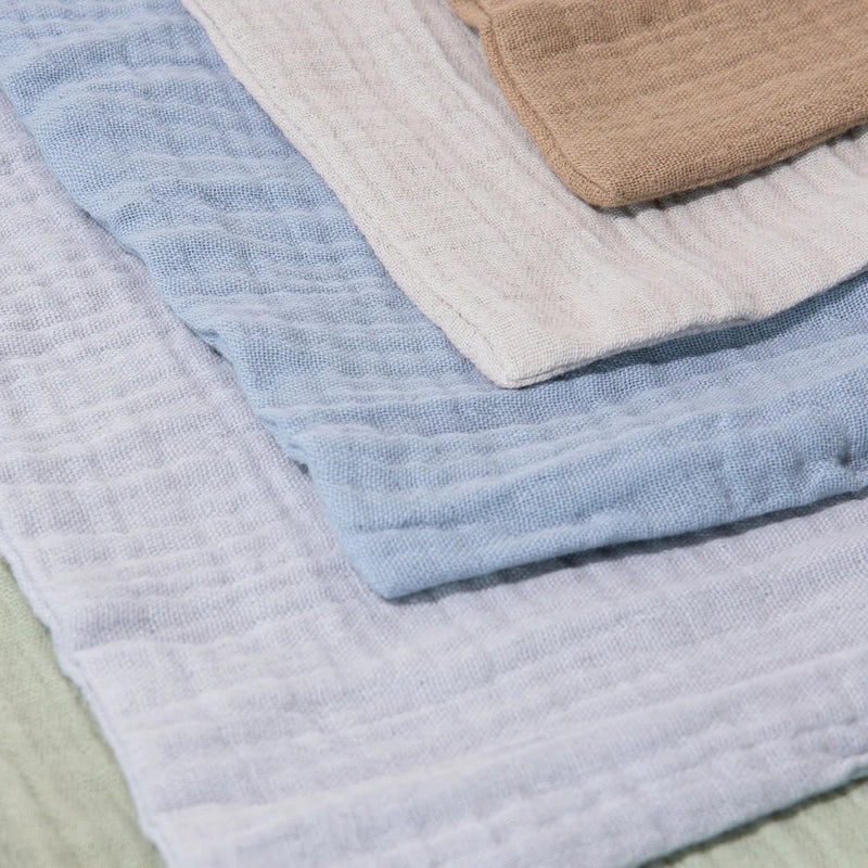 Organic Muslin Baby Wash Cloths - Earth & Sky 5 Pack