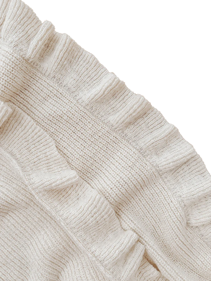 Ziggy Lou - Knit Blanket - Coconut Frill