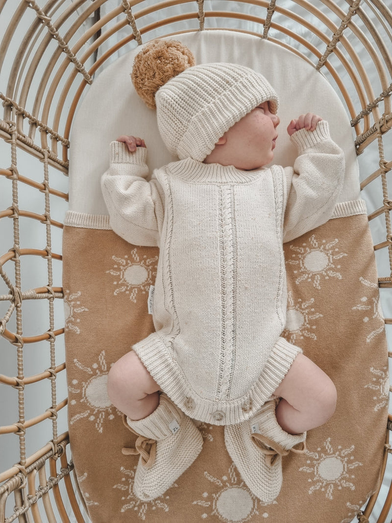 Ziggy Lou - Heirloom Romper - Biscotti Fleck