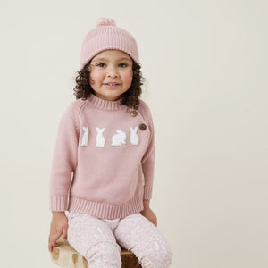 AW23 Knit Jumper - Rose Bunny (ONLY SIZE 000 LEFT)