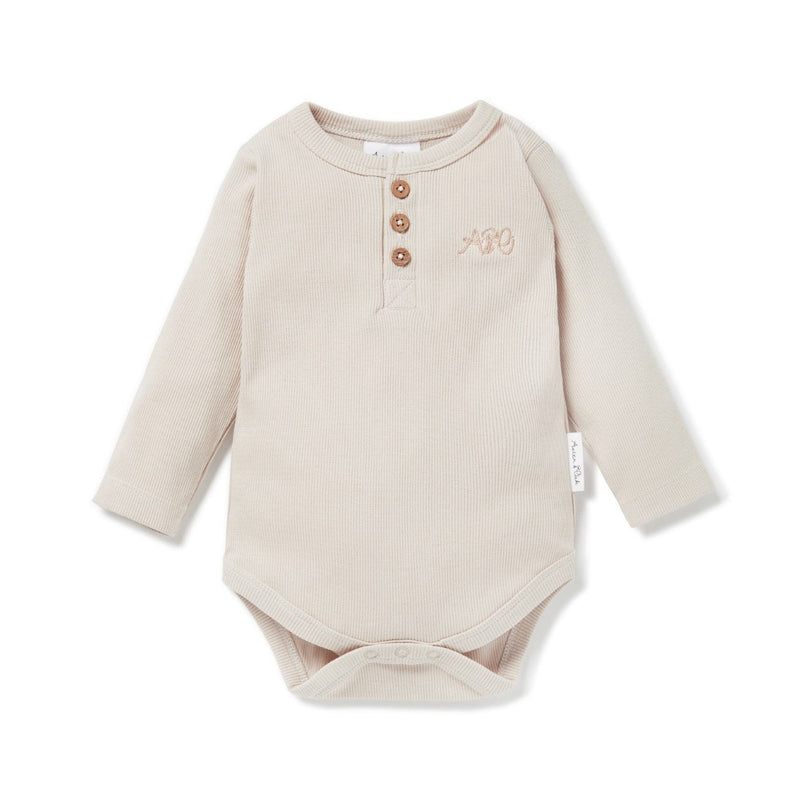 AW23 Ribbed Bodysuit - Oatmeal