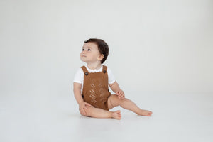SS22 Knit Romper - Brown (ONLY SIZE 2 LEFT)