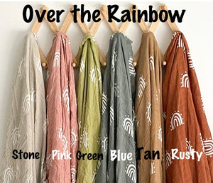 Bamboo Muslin - Over the Rainbow Rusty