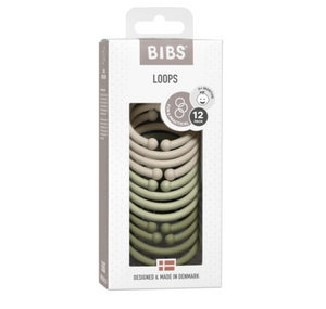 BIBS Loops - 12pcs - Vanilla/Sage/Olive