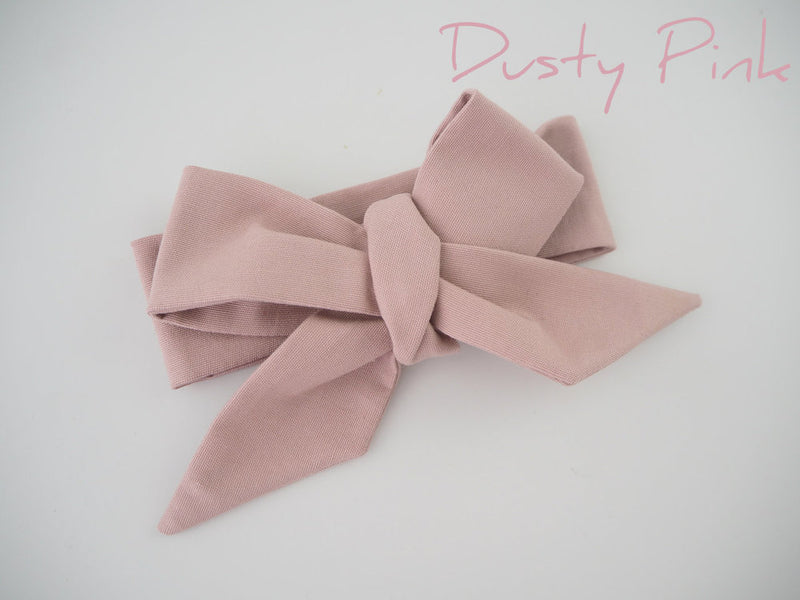 Bow Headband Wrap - Dusty Pink