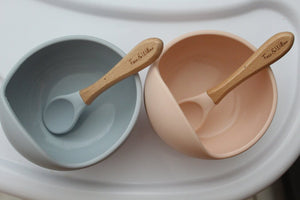 Silicone Feeding Bowl & Spoon - Cloud