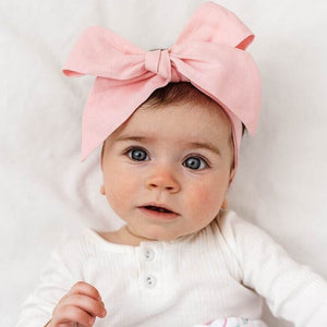 Bow Headband Wrap - Baby Pink