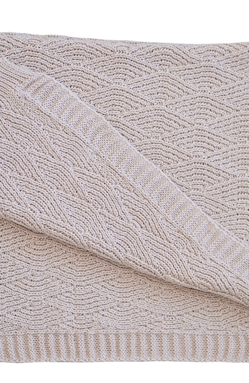 100% Organic Cotton Shell Blanket - Oatmeal