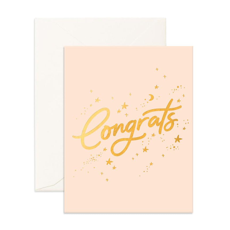 Greeting Card - Congrats Stars Cream